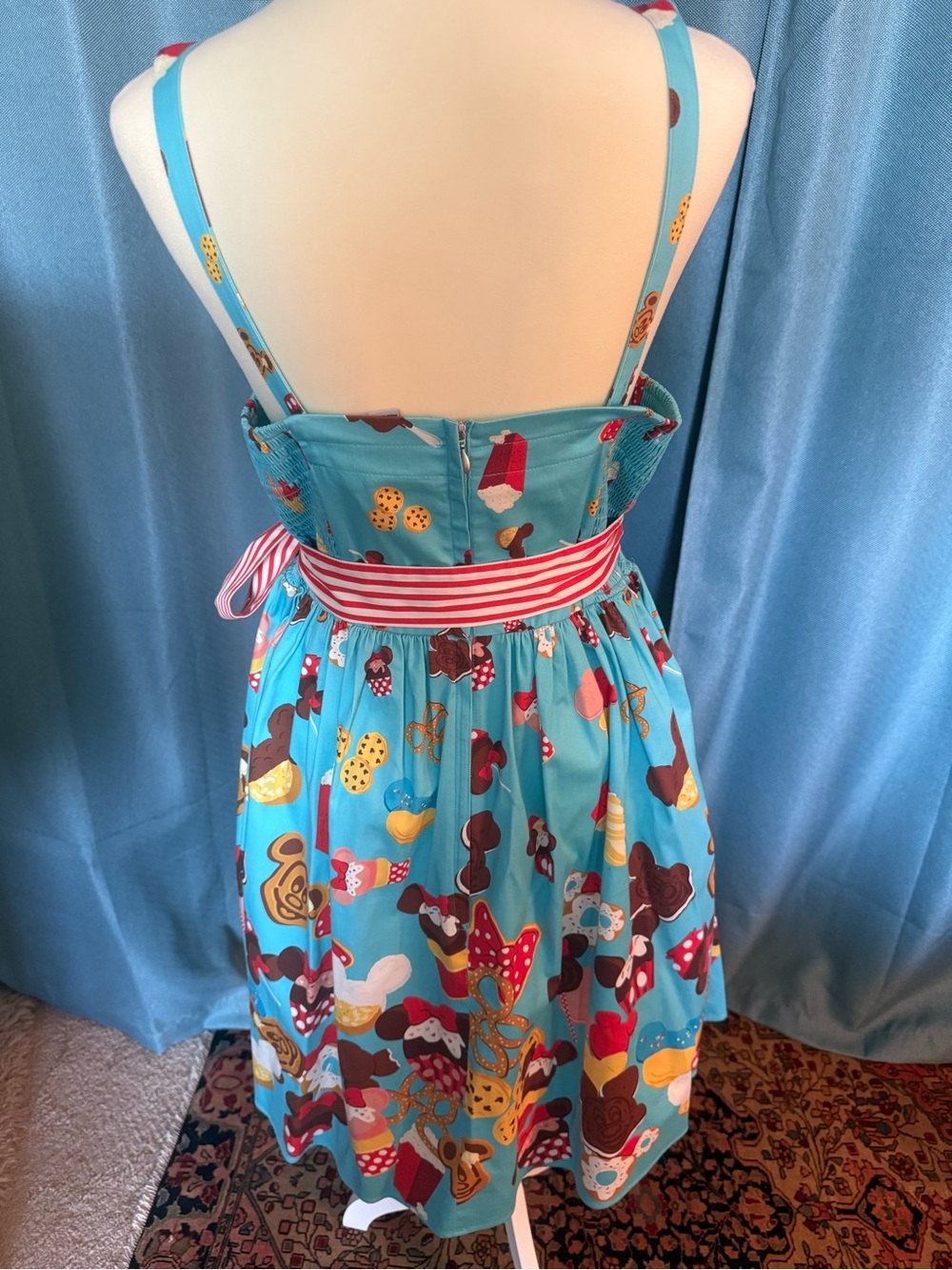 Disney collectible food groups retro dapper day fit & flare sundress with sash - Picture 2 of 6
